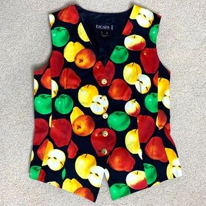 Vintage Escada Apple printed Vest size 38